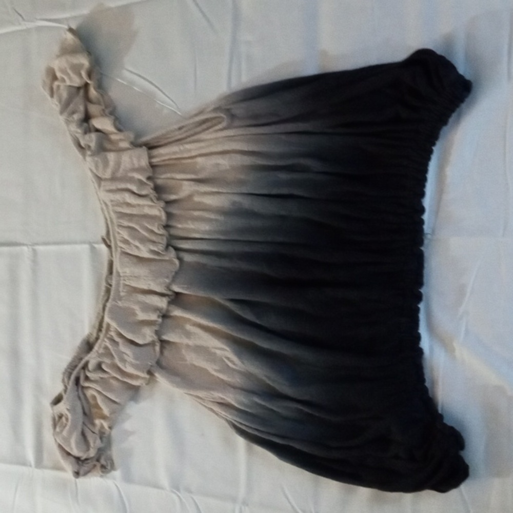Free People Cora Lee off shoulder cropped ombre top Nightfall Combo